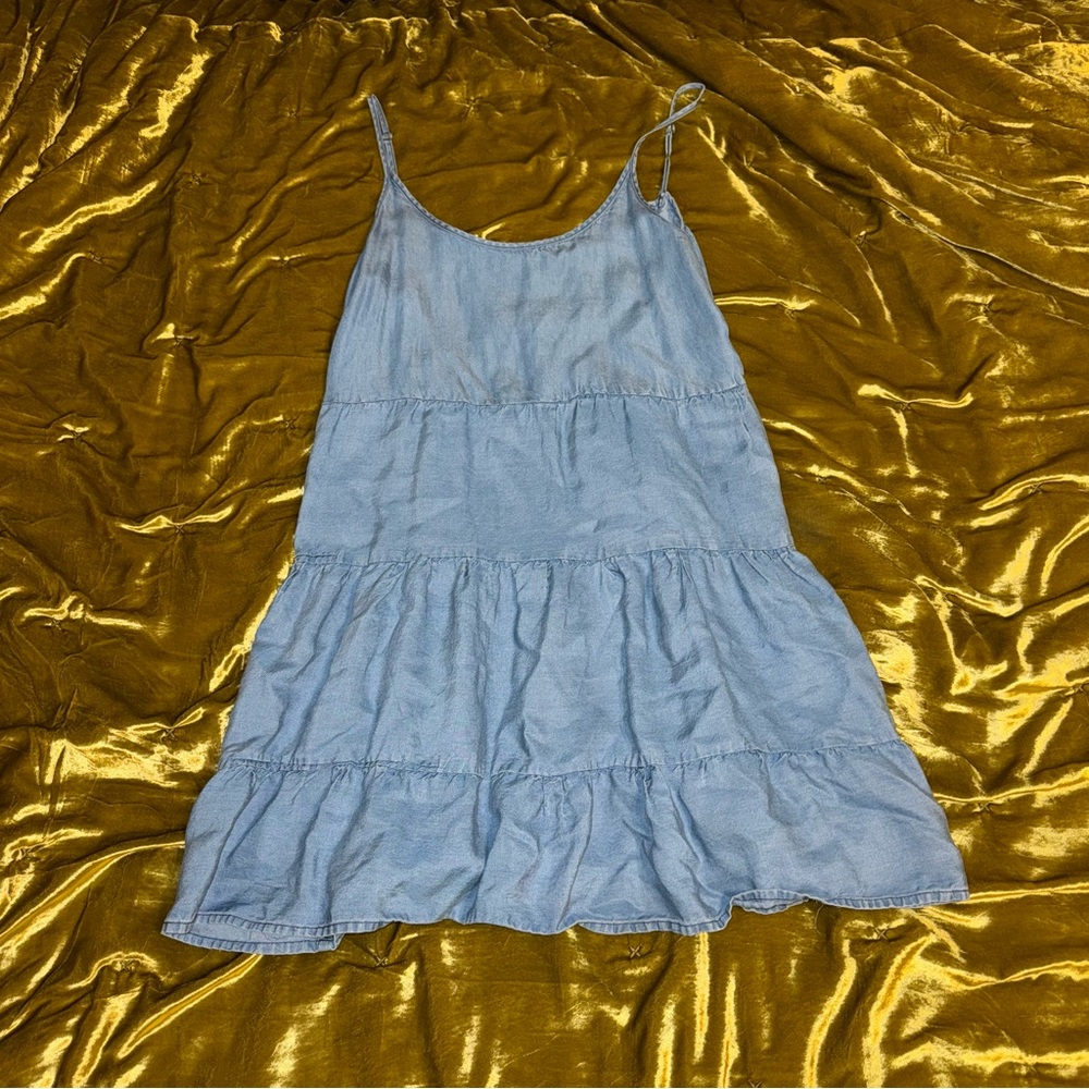 Denim Blue Tiered Dress
